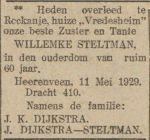 Steltman Willemke 1869 (rouwadvertentie).jpg